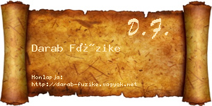 Darab Füzike névjegykártya